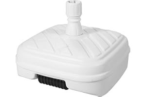 Doppler HDPE Füllsockel mit Rolle - Für Sonnenschirme bis 300 cm - Mit Sand oder Wasser befüllbar - Für optimale Stabilität - 48 Liter - Weiß