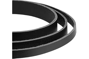 ‎AURORIS Auroris - Lederband flach schwarz Breite wählbar 3/4/5/8/10/15/20/25/30/35/40 mm (Breite 5mm / Länge 5m)