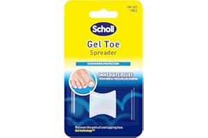 DR. SCHOLL'S Scholl Gel Big Toe Spreader - Toe Separator Spacer for Overlapping Toes, Immediate Pain Relief from Rubbing and Pressure of Overlapping Toes, Toe Protectors, Straighteners for Bent Toes