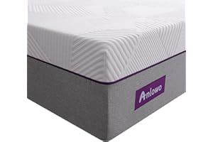 Anlowo Mattress,135x190x20cm Double Gel Memory Foam Mattress,Medium Firm Mattress with Anti-Insect and Anti-Mite Properties, Comfortable and Breathable Removable Cover.