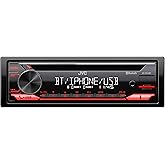 JVC KD-T812BT CD-Receiver mit BT-Freisprecheinrichtung (Alexa built-in, Hochleistungstuner, Soundprozessor, USB, AUX, Spotify