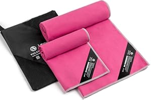 VULKIT Asciugamano in microfibra 2 pezzi Asciugamano rinfrescante in microfibra Asciugatura rapida Leggero Asciugatura rapida per il campeggio Corsa Corsa Palestra Yoga Sport