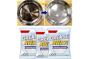 DODUIU Grease Away Powder Cleaner - Multifunctional Cleaning Powder,Grease Away Cleaning Powder, ulti-Purpose Stain Removal Kitchen Grease Cleaner, Instant Grease Removal for Oven,Bathroom, Kitchen. (3Pack)