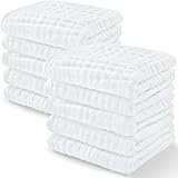 Comfy Cubs Babywaschlappen, Musselin-Baumwoll-Babyhandtücher, groß, 25,4 x 25,4 cm, weich auf empfindlicher Haut, saugfähig, 