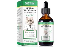 MYSEMGSHUO 60ml Katzen wurmer Tropfen, Wurm Kraut Liquid Tropfen, Kräuterent wurmer mit Probitika, Verbesserung der Verdauung, Immunitätsschub - Anti-Parasiten (60ml)