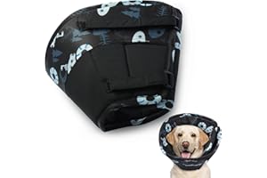 Hjumarayan Colerette pour Chien Anti Lechage - Collerette Souple Chien Collerette Anti Lechage pour Gros Chiens, pour Cicatrisation des Plaies, Empêcher de Mordre ou de Gratter (Noir M)