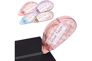 SECOPAD 4 unidades de cinta adhesiva de doble cara, cinta adhesiva para scrapbook, fotos, manualidades, 8 mm x 8 m