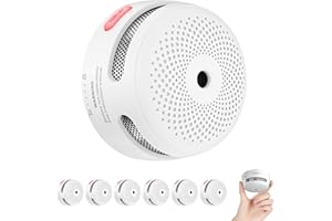 X-Sense Mini-Rauchmelder: Photoelektrischer Rauchwarnmelder mit LED-Anzeige, Stummschaltungstaste und Batterie mit 10 Jahren 