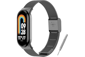 BANGTING Bransoletka kompatybilna z Xiaomi Mi Smart Band 8, zapasowy pasek do Xiaomi Mi Band 8, regulowana długość