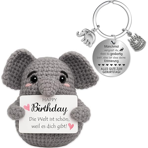 FABACH Jumbo olifant sleutelhanger - mooie geluksolifant voor vrouwen - olifant hanger voor beste vriendin - olifant sleutelhanger cadeau voor olifantenliefhebbers, roségoud, één maat
