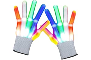 Booaee Gants d'Halloween pour enfants et adultes - Gants squelette - Gants tête de mort pour Halloween, Noël, fête de rave et clubs discothèques