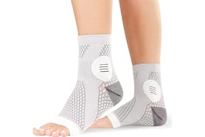 BraceAbility Neuropathy Socks - Peripheral Neuritis Therapy Compression Diabetic Open-Toe Foot Sleeves for Ankle Gout, Nerve Damage Pain in Legs and Feet Relief Brace for Men and Women (M - 1 Pair)