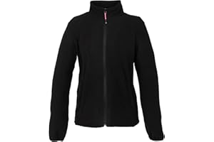 Niscioma Felpa Zip Intera Donna - Maglia Tuta Felpata Invernale Maglie Senza Cappuccio Tinta Unita, Felpe da Lavoro Micropile antipilling 100% polyestere con Tasche Polsini Elasticizzati, Cop Lady