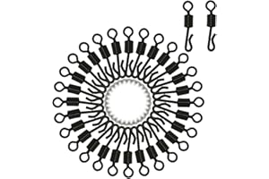 YNKKVRE Quick Change Swivels Carp Coarse Fishing Tackle Rings Rigs Clips Links Connector, 30Pcs High Strength Spinner Swivels Connector for Sea Carp FishingQuick Change Swivels Fishing Terminal Tackle