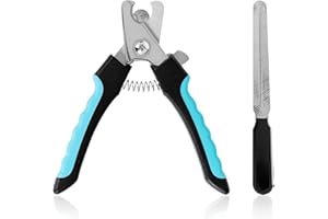 ECENCE Nożyczki do pazurów dla psa i kota - cążki do pazurów - profesjonalna jakość - Pilnik do paznokci - Pielęgnacja pazurów - Obcinacz do pazurów dla psów średniej wielkości