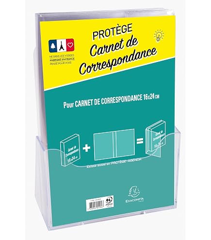 EXACOMPTA Protège-Agendas Transparent XL - Couverture Plastique Format Journalier 12,5 X 17,5 Cm, Protection Durable Pour Agenda Quotidien