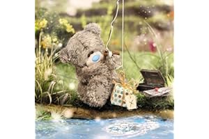 Me To You Bear Kartka urodzinowa 3D holograficzna wędkarska