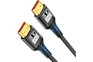 Kryoza HDMI Kabel 1Meter 8K,HDMI 2.1 Kabel Ultra High Speed 8K@60Hz 4K@120Hz 7680P, hdMi kabel 1m Support HDR10 3D eARC HDCP2.2&2.3,Kompatibel mit PS5/4 X-Box HDTV Blu-ray Player/Projektor/Monitor/PC