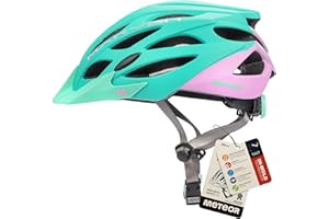 ‎METEOR Kask rowerowy Na Rower Kaski rowerowe mtb Damski Męski Ochronny Szosowy do roweru bmx z daszkiem Szosowe Miejski Helmet Męskie Damskie oraz Czarny Biały Kolor Meteor MARVEN