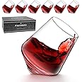 FAHIMEH Bicchieri Whisky Rum Cognac Cocktail Liquore Calici Vino Cristallo Vetro Inclinati Tumbler Rotanti Senza Stelo Degust