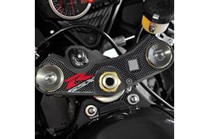 labelbike - 3D Sticker Motorcycle Steering Fork Plate Decoration and Protection in Resin Compatible with Suzuki GSX-R 600-750 2006-2016 and GSX-R 1000 2007-2008 - Color Carbon Red