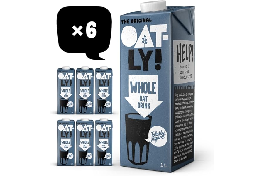 Oatly Whole Oat Drink 1 Litre (Pack of 6)