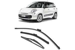 WODHMIEY Set Tergicristalli, Sostituzione Spazzole Tergicristallo,Spazzole Tergicristallo Anteriori e Posteriore Set 3,Tergicristalli per 500 500C 500L Dal 2009 Al 2023