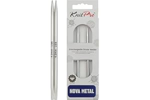 KnitPro - Nova Punte per Maglieria Intercambiabili Corte Fatto di Metallo, 4,00 mm - 1 Pezzo