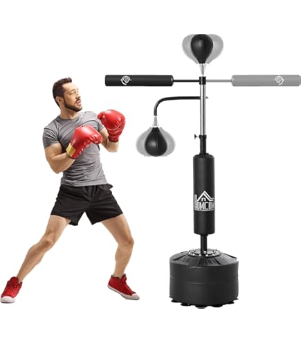 Set Da Pugilato Per Bambini - Punching Ball Con Asta Regolabile E Guantoni - Base Riempibile Con Acqua O Sabbia