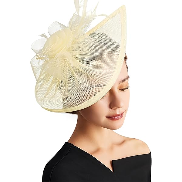 Chapeau Mariage Chapeau Fascinateur Femme élégant Avec Plume - Accessoire Mariage Et Cérémonie Orange Chapeau Derby élégant