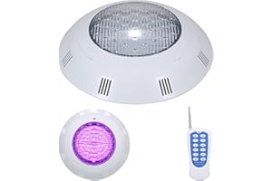 CIKDA 25W LED Swimming Pool Spotlight Lamps,IP68 Waterproof,Swimming Pool RGB Submersible Light,12V DC/AC led Colour Spotlight with Remote Control 7 Adjustable Colours 11 Lighting Modes (12W)