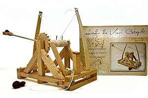 PATHFINDERS PFD-17 Leonardo Davinci Catapult da Vinci Inventions Jouet de Construction à Tige Gagets Cool pour Enfants, Bois, S
