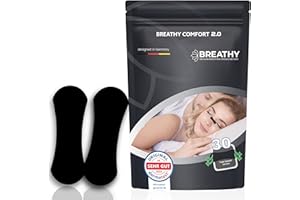BREATHY 30 Nasenpflaster gegen schnarchen (anti schnarch Nasenpflaster besser Atmen) nose Strips gegen Schnarchen Nasenstrips verbessern Sie Ihre Atmung,vertbesserte Regeneration (30xSchwarze)