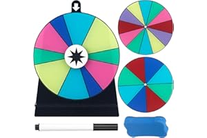 GOWTX 6 Inch Glücksrad Zum Drehen, Glücksrad Spielzeug mit Ständer, Glücksrad zum Selbstgestalten mit 3 Drehen, Abnehmbarer Glücksrad Spielzeug, Tisch-Roulette-Spinner Spinning Prize Wheel für Karneval