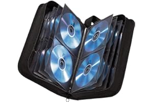 Hama | Estuche para CD (Porta CD con Capacidad de hasta 80 CD/DVD/BLU-Rays, Funda para Almacenamiento de CD, tamaño 16.6cm x 29.5cm x 7.5cm) Negro