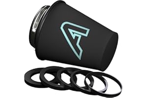 AP AUTOMOTIVE Filtech Universal Foam Cone Air Filter With Reducing Rings Fits 89mm, 85mm, 80mm, 76mm, 70mm, 63mm
