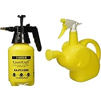 Kisan Kraft KK-PS1000 Manual Sprayer (1 Liter, Color May Vary, Plastic) and Kisan Kraft KK-MSP-6180 Plastic Water Can (Color May Vary)
