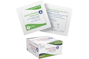 Dynarex 1113 Latex Free Sterile Alcohol Prep Pad (Pack of 200) White