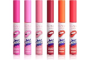 ZHONGSHUANG 6 Stück Lippenfarbe Set，Lip Stain Peel Off，Lip Liner Lippenstift Abziehen Geeignet Für Frauen Und Mädchen, Um Sexy Und Lässige Kosmetik Zu Schaffen