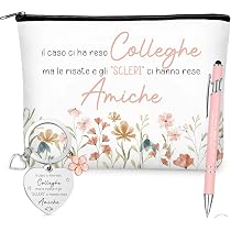 Set Regalo Collega Xuniea - Borsa Toilette E Portachiavi Amicizia