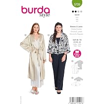 burdastyle Cartamodello 5974 da cucire su cappotto e giacca [da donna, taglie 34-44] Livello 3 per avanzati