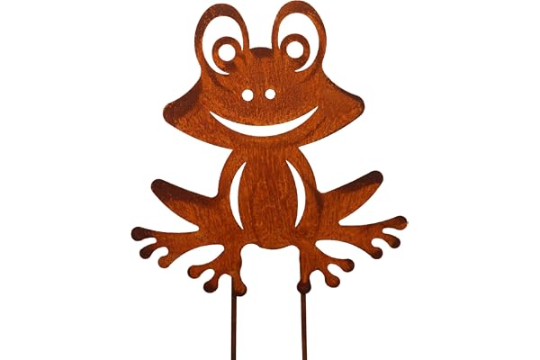 Bornhöft Clous de jardin en métal avec branches en forme de grenouille 20 cm