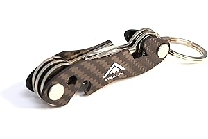STEALTH WALLET Stealth Pocket Key Holder Organiser - Premium Carbon Fibre Compact Minimalist Keys Organizer and Bottle Opener - Smart Keyring Storage Accessory Multitool and Security for Men (Carbon Fibre M2)