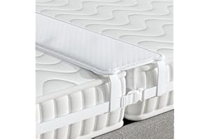 PGONLINE Liebesbrücke für Matratzen mit Spanngurt [200x25], Matratzenkeil Ritzenfüller Matratzenbrücke, Lückenfüller Matratze Bettritzenfüller, Matratzenverbinder für Familien & Paare