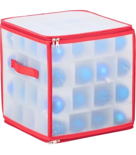 Scatola Porta Palline Di Natale In PVC Con Divisori | 30x30 Cm, Capiente E Impermeabile Per Conservare Ornamenti E Decorazioni