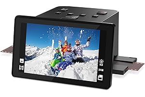 DIGITCONVERT Scanner di film e diapositive digitali con grande schermo LCD da 5 pollici, converte 135, 126 KPK, 110 negativi e diapositive Colore e Nero e Bianco e Film Super 8 in immagini JPEG da 22 MP