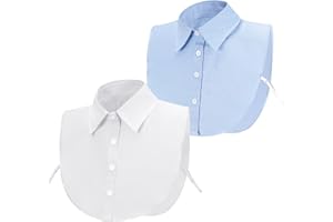 XEPST 2 sztuki damskich kołnierzyków, odpinany kołnierz kołnierz, damski kołnierz, połowa koszulki, kołnierz, odłączany kołnierz, kołnierz bluzki, wkładka kołnierza koszuli dla kobiet, rozmiar