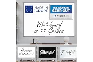 ‎VISCOM VISCOM Whiteboard magnetisch - 90 x 180 cm - Magnettafel in 11 Größen - Magnetwand, kratzfest & beschreibbar - mit Aluminium-Rahmen - für Hoch- und Querformat