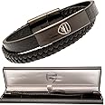 Arsenal FC Black IP Leather Bracelet Official Licensed Merchandise