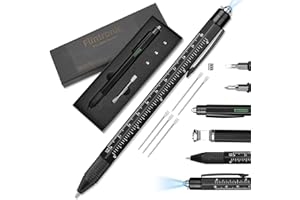 flintronic Gifts for Men, Stocking Fillers for Men, 8 in 1 Multi Tool Pen, Secret Santa Gift for Mens, Dad Christmas Gifts for Him, Birthday Gift for Fathers Day Birthday Anniversary Teenage Boys